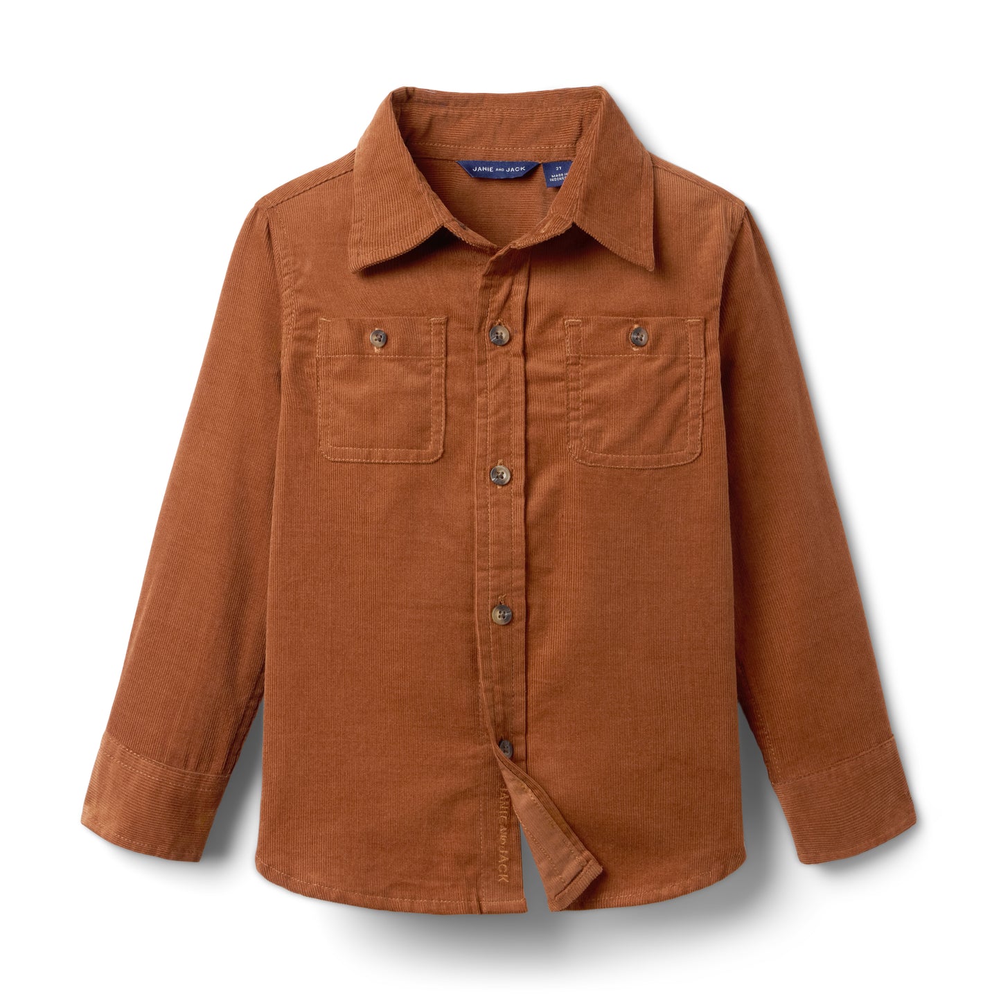 Janie and Jack - Brown Corduroy L/S Shirt