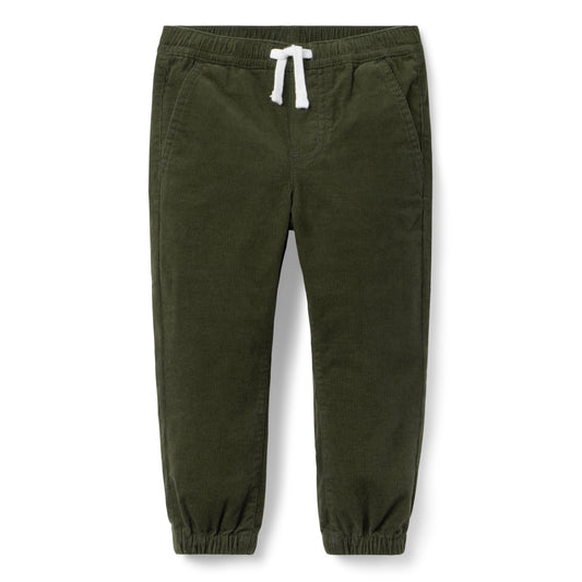 Janie and Jack - Olive Stretch Corduroy Joggers