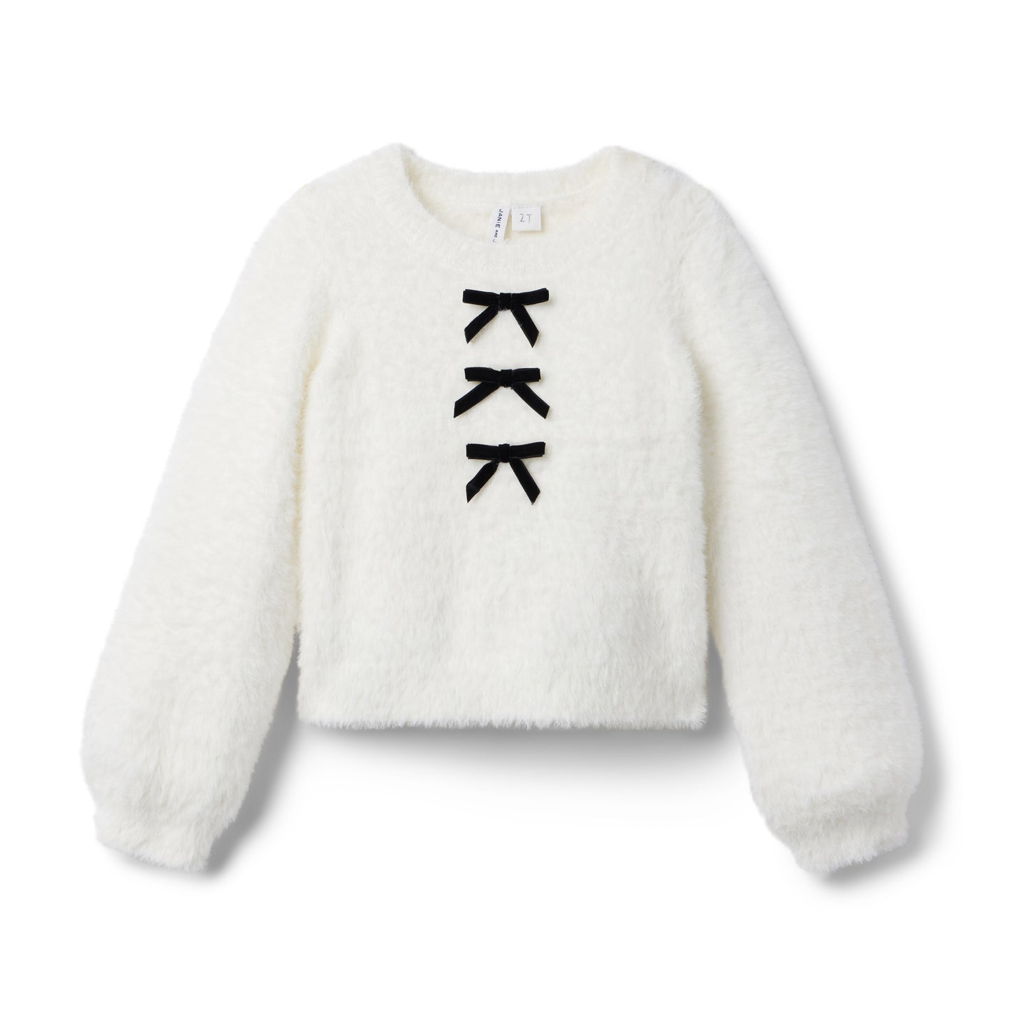 Janie and Jack - Cream And Sugar Cozy Bow Sweater