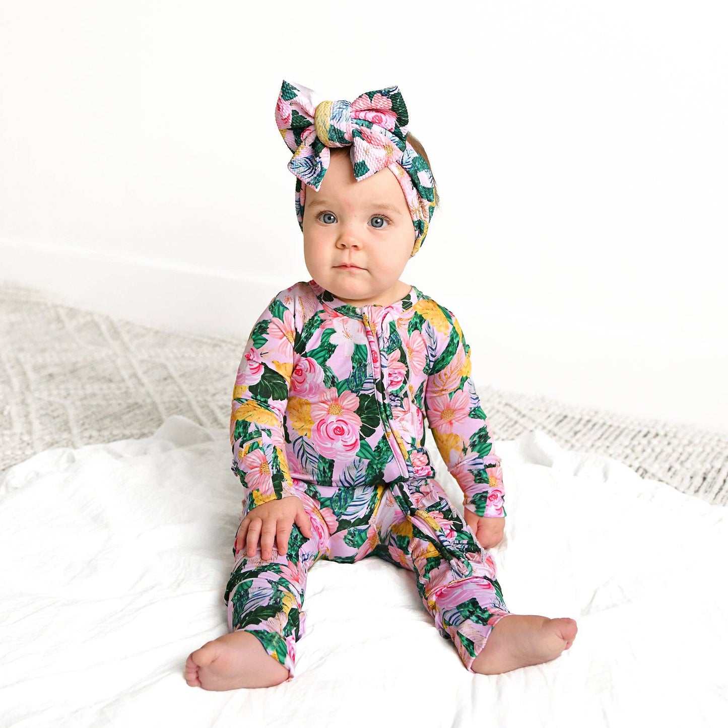 Gigi and Max - Luana Ruffle Zip Bamboo One Piece Floral