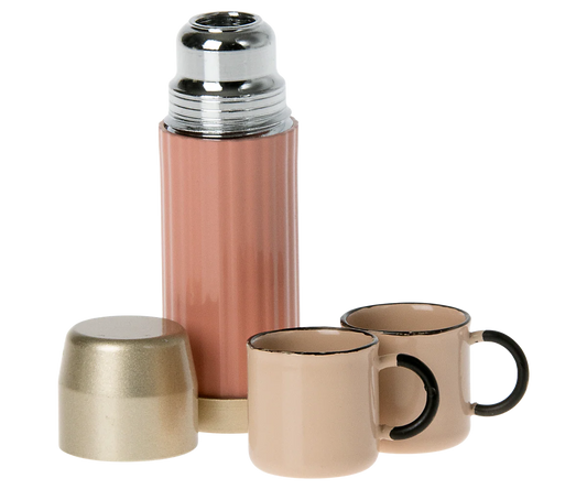 Maileg - Thermos and Cups Set - Soft Coral