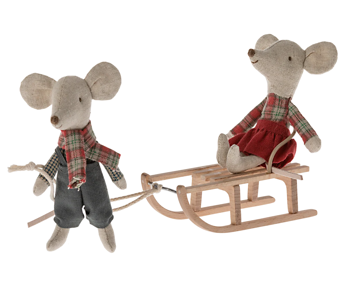 Maileg - Sled, Mouse