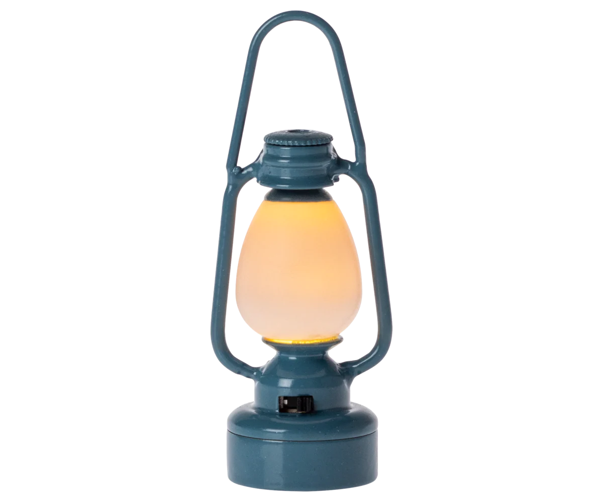 Maileg - Vintage Lantern, Mouse - Blue