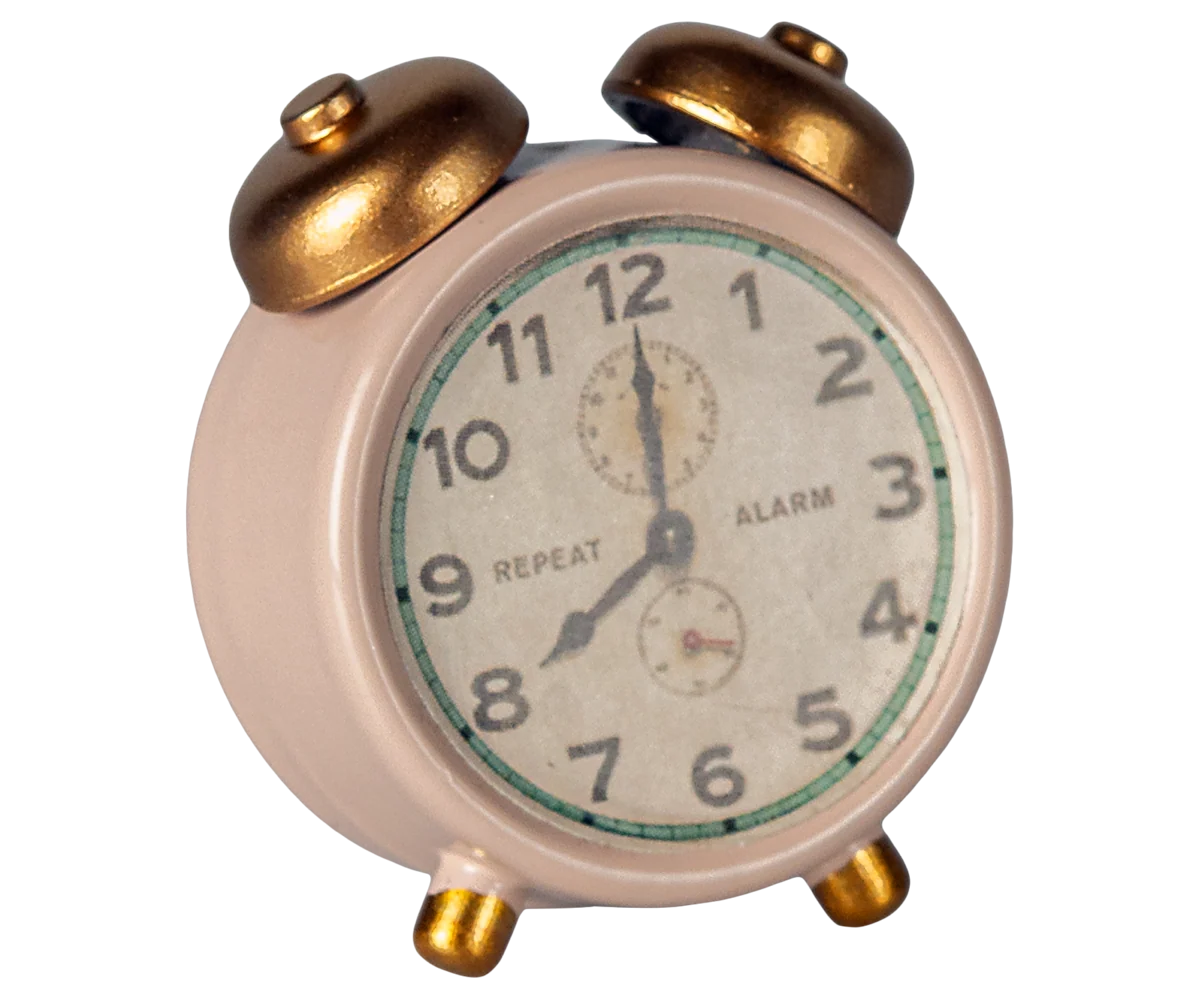 Maileg - 	Alarm clock, Mouse - Powder
