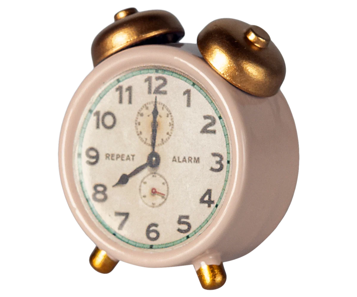 Maileg - 	Alarm clock, Mouse - Powder