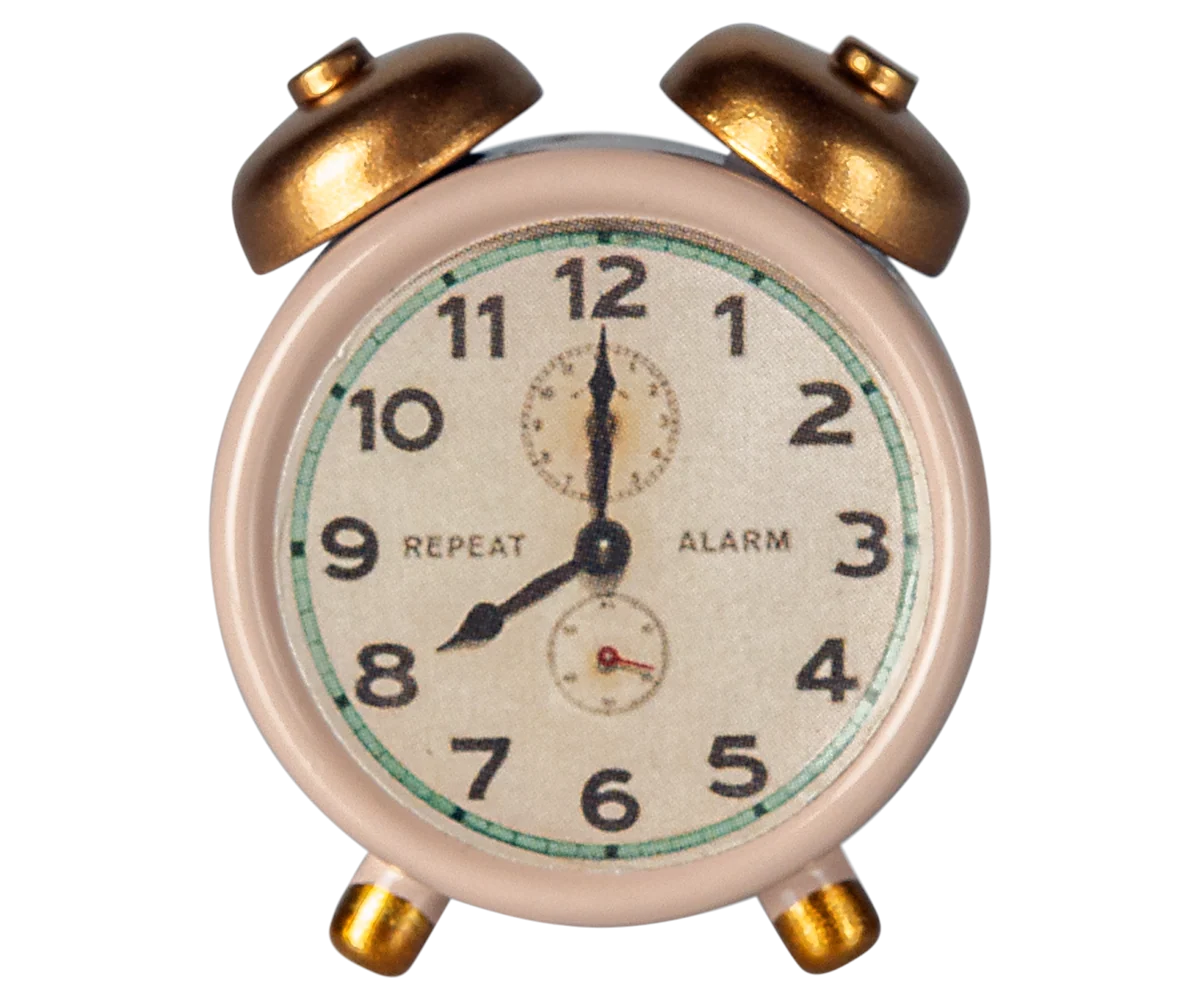 Maileg - 	Alarm clock, Mouse - Powder