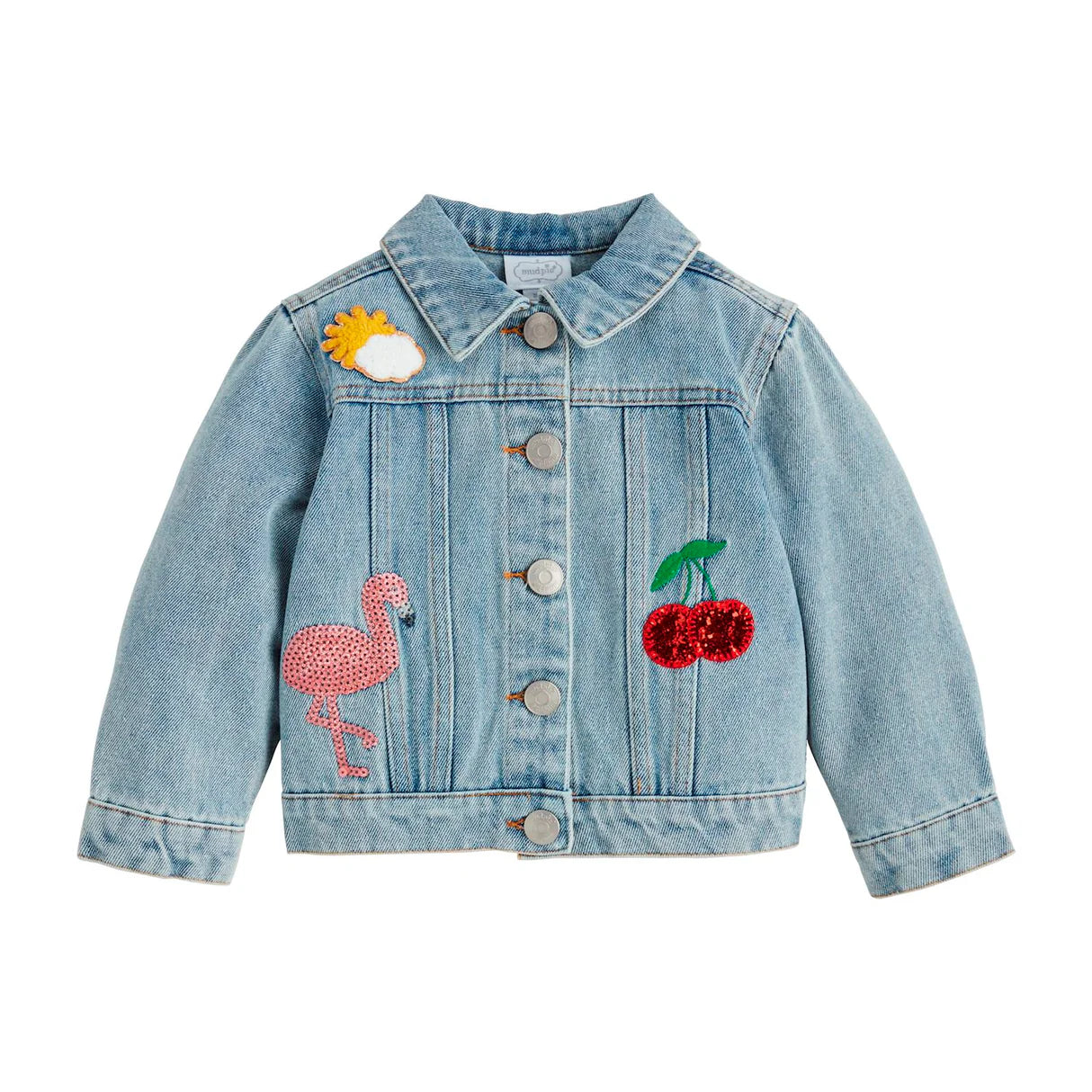 Mudpie - Glitter Patch Denim Jacket