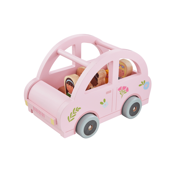 Mudpie - Wooden Pink Car Toy Set
