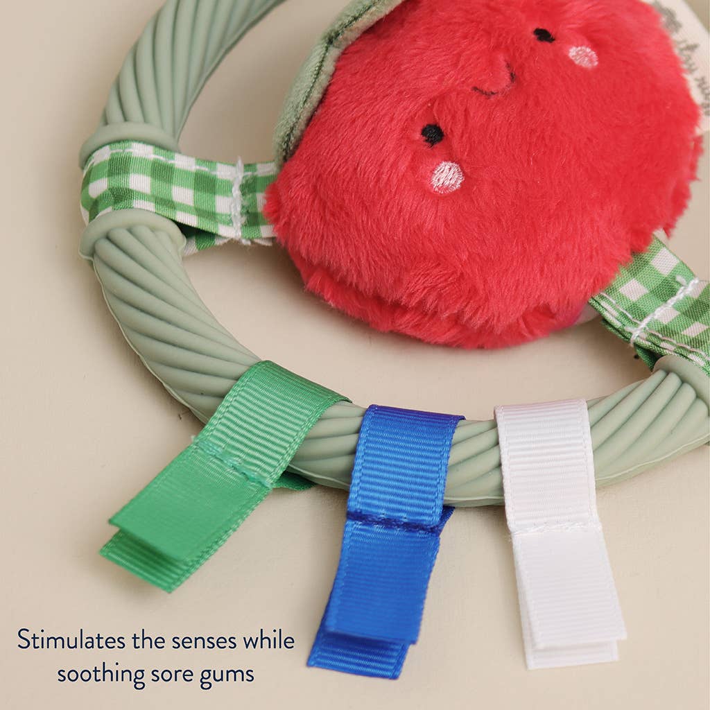 Itzy Ritzy - Itzy Ring Pal™ - Teething Ring with Plush Character: Red Tomato