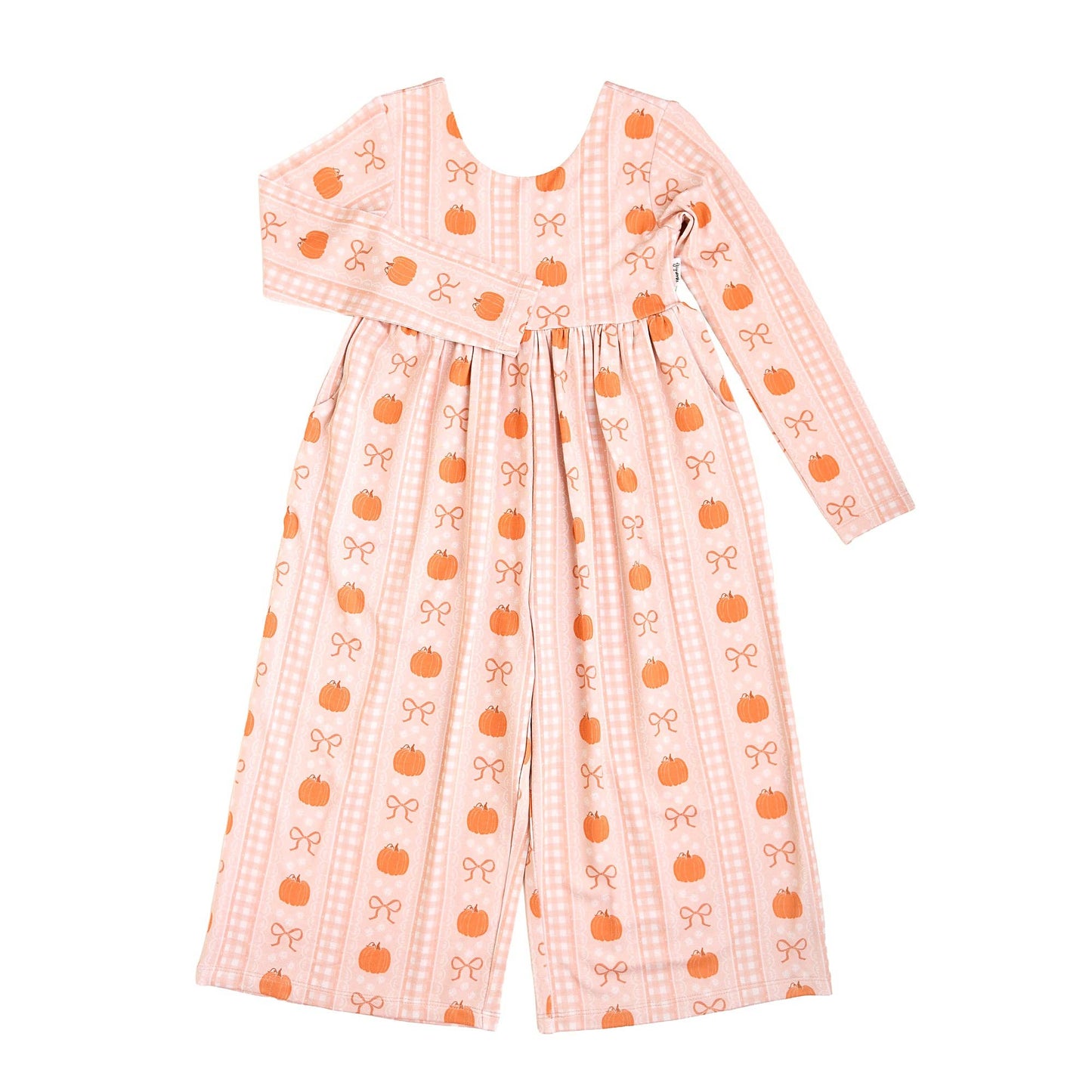 Gigi and Max - Reagan WIDE LEG ROMPER Bamboo Pumpkin Kids Outfit