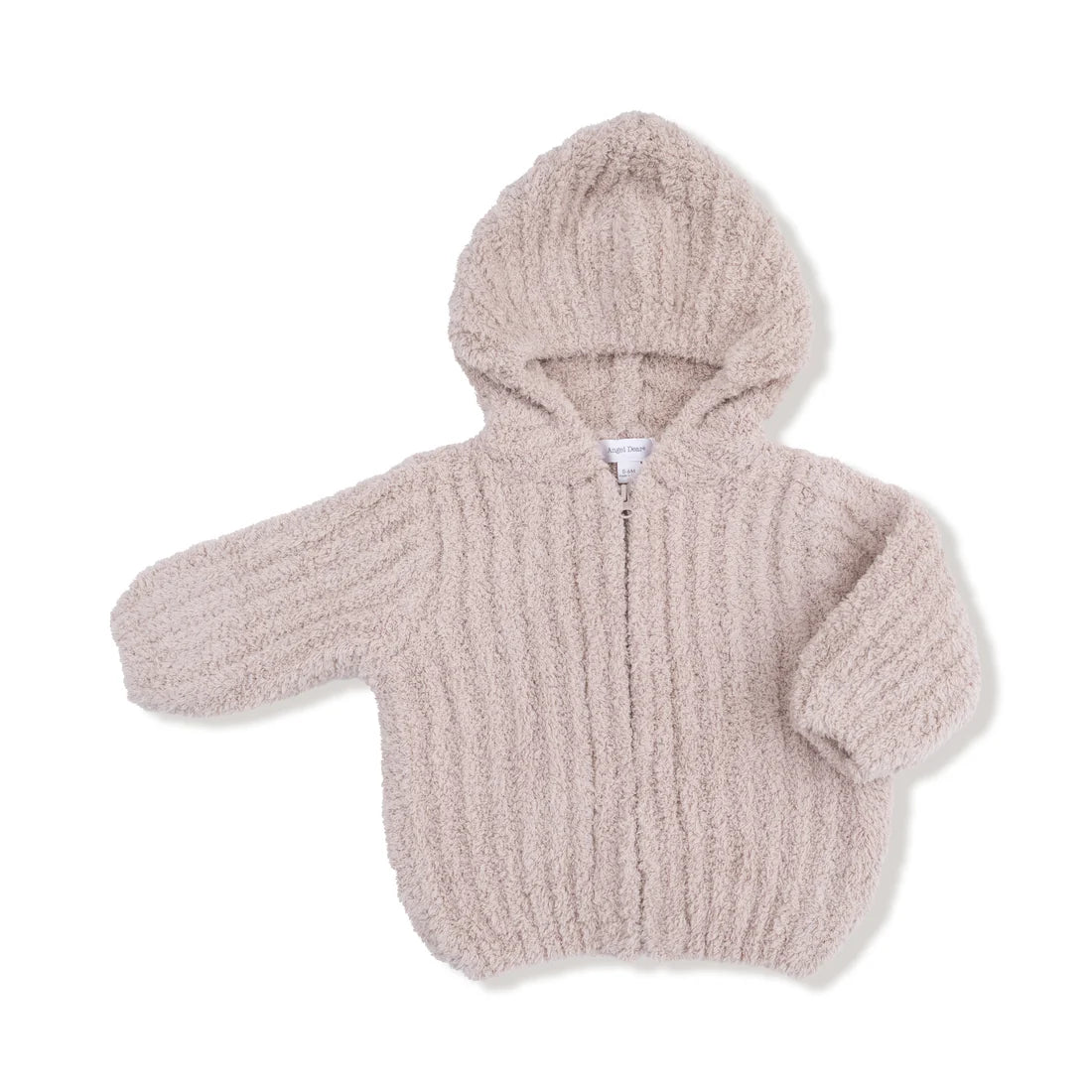 Angel Dear- Chenille  Stone Hooded Jacket with Striped Texture