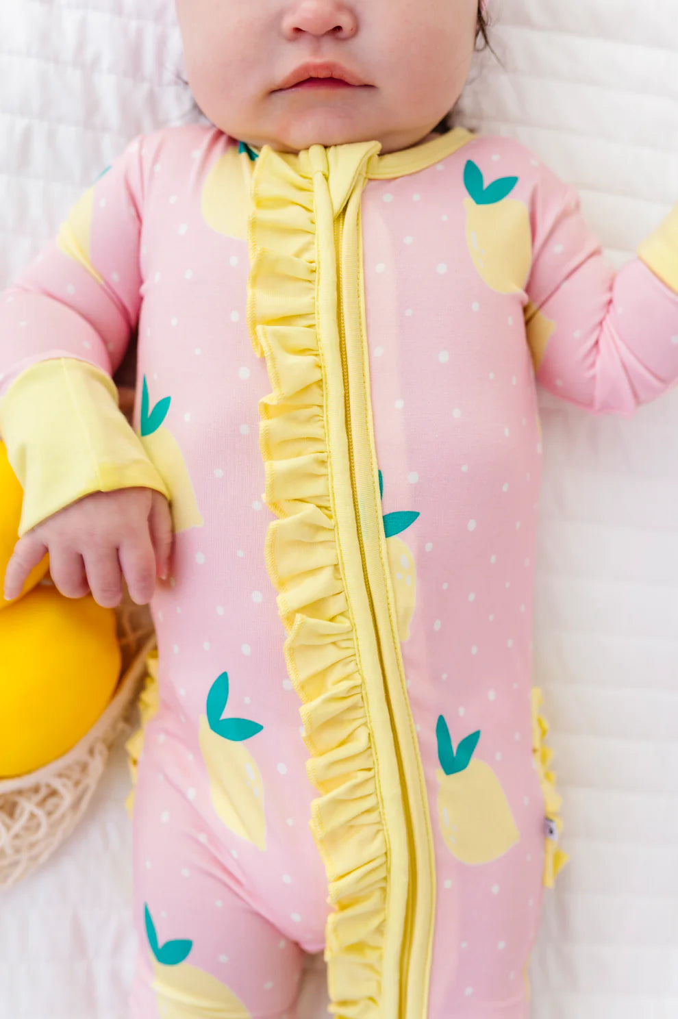 Birdie Bean - Pink Lemonade Ruffle Convertible Romper