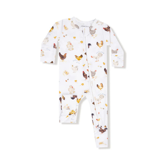 Angel Dear - Collector Chickens - Unisex - 2 Way Zipper Romper PJ