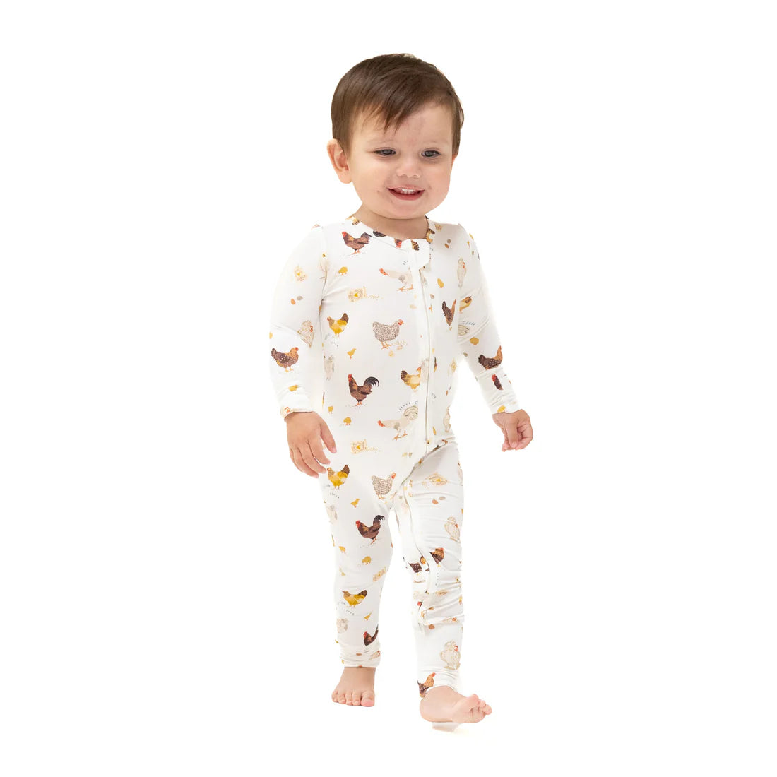 Angel Dear - Collector Chickens - Unisex - 2 Way Zipper Romper PJ