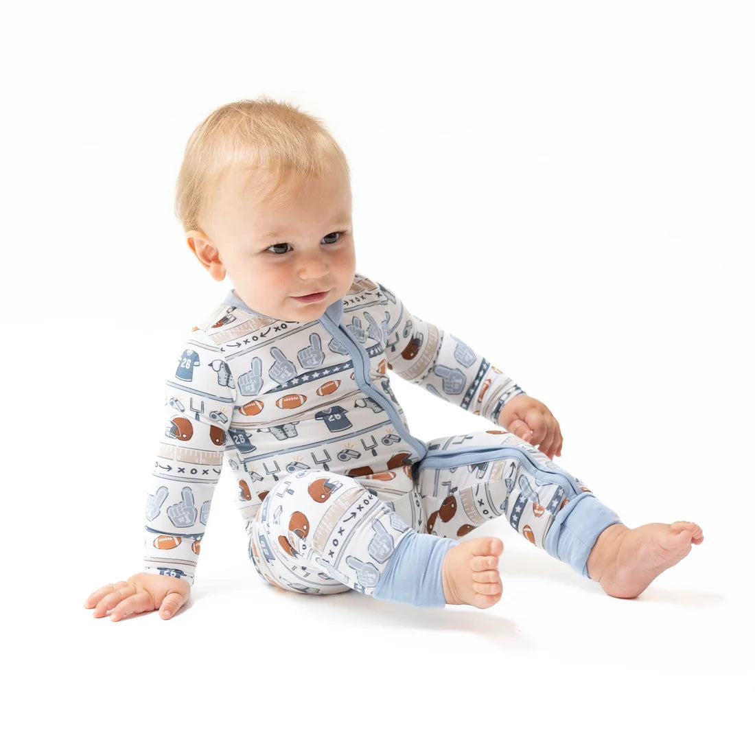Angel Dear - Football Stripe Convertible Romper
