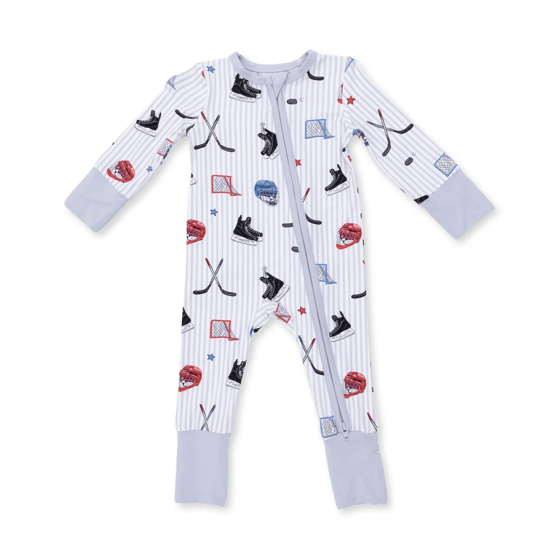 Angel Dear - Hockey Stripe Convertible Romper