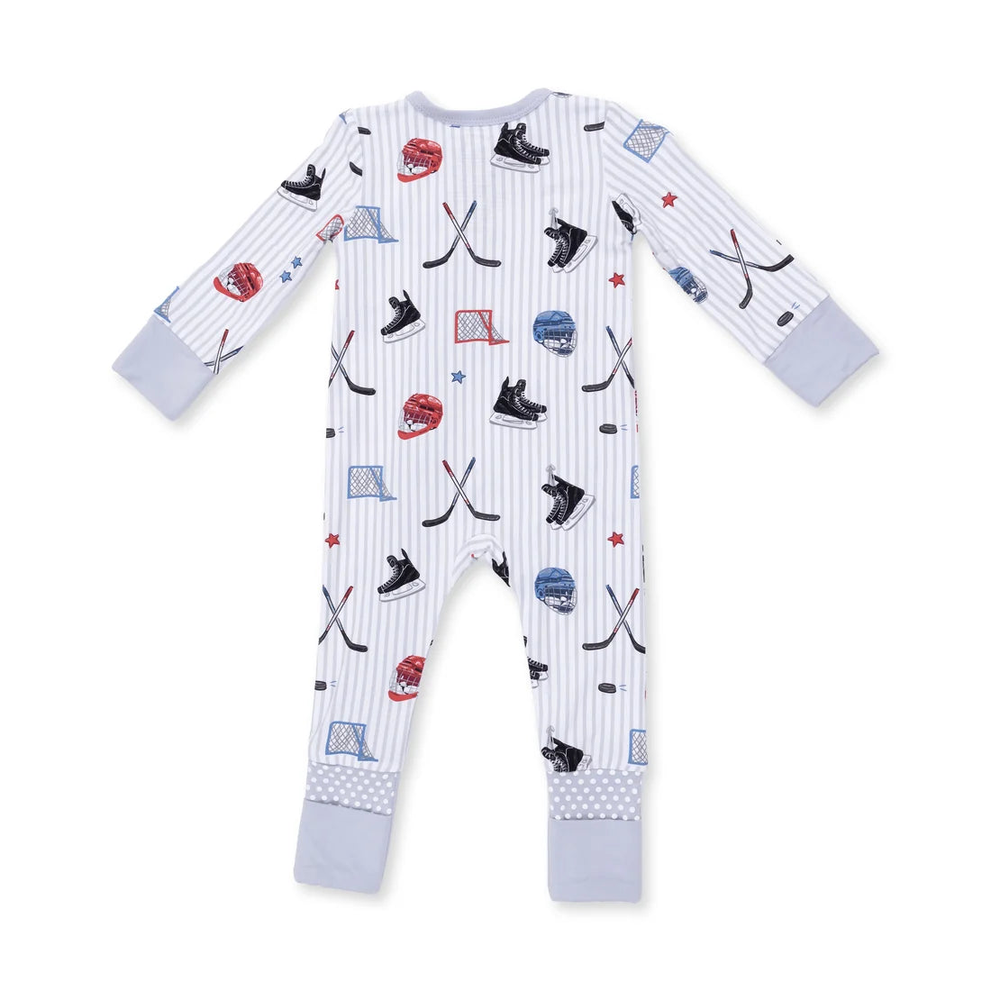 Angel Dear - Hockey Stripe Convertible Romper