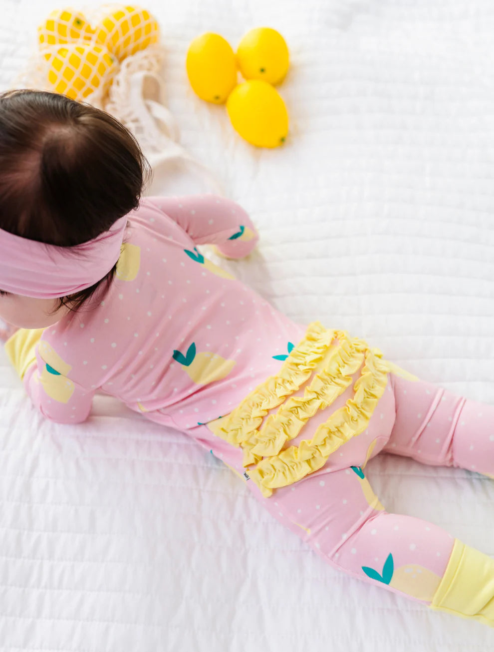 Birdie Bean - Pink Lemonade Ruffle Convertible Romper