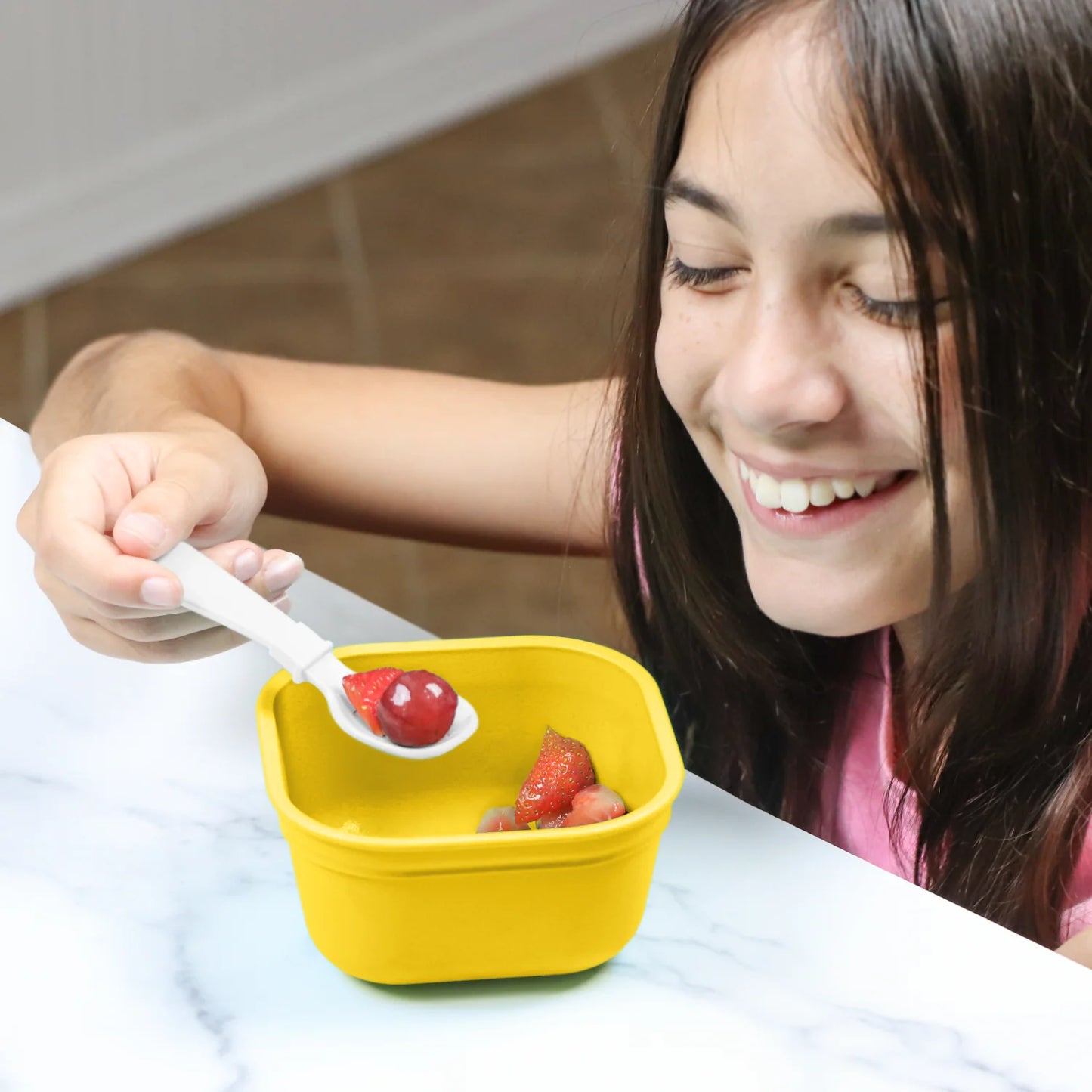 Re-Play - 12oz Square Bowl - Yellow