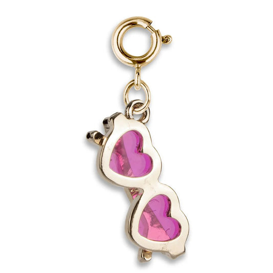 High IntenCity - Charm It! Gold Heart Sunglasses Charm