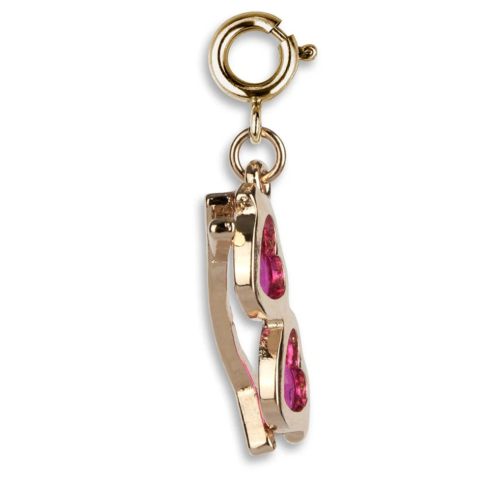 High IntenCity - Charm It! Gold Heart Sunglasses Charm
