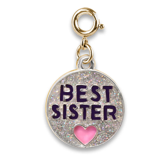 High IntenCity - Charm It! Gold Glitter Best Sister Charm