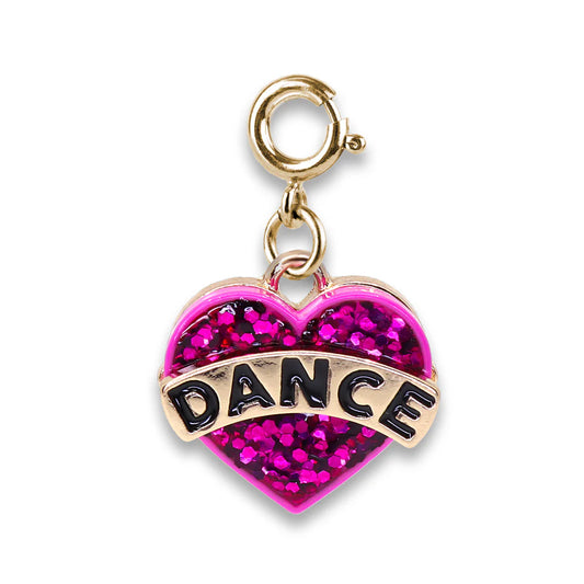 High IntenCity - Charm It! Gold Glitter Dance Heart Charm