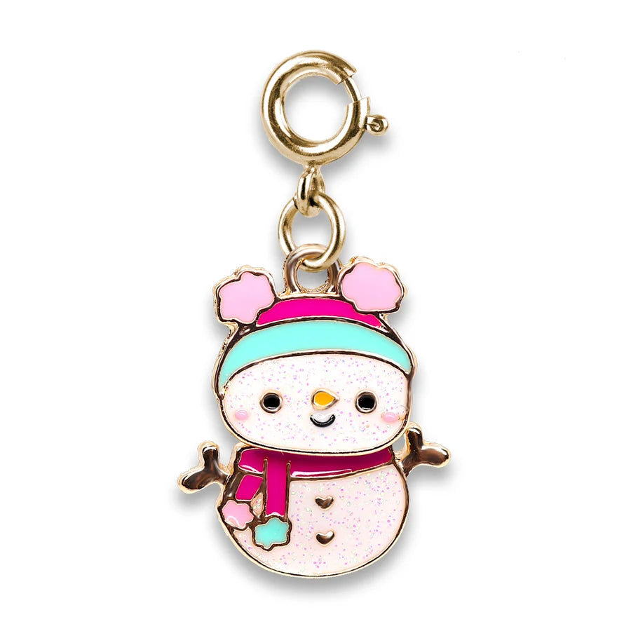 High IntenCity - Charm It! Gold Swivel Snowman Charm