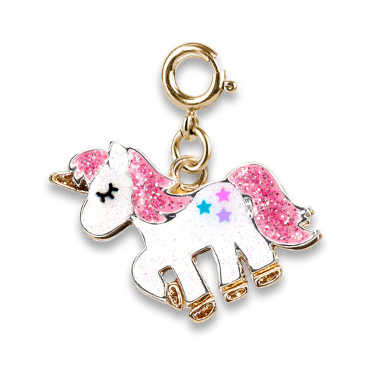 High IntenCity - Charm It! Gold Glitter Unicorn Charm
