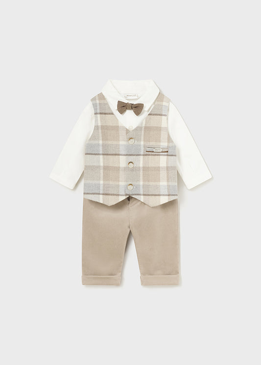 Mayoral - Toasted Vest Shirt Pants Set