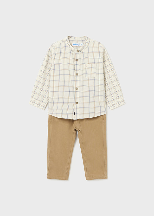Mayoral - Toffee M/L Pan Shirt Set