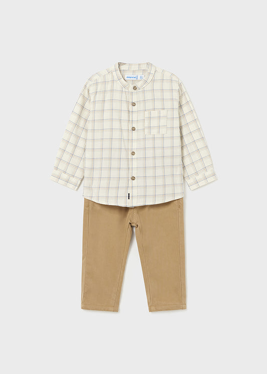 Mayoral - Toffee M/L Pan Shirt Set
