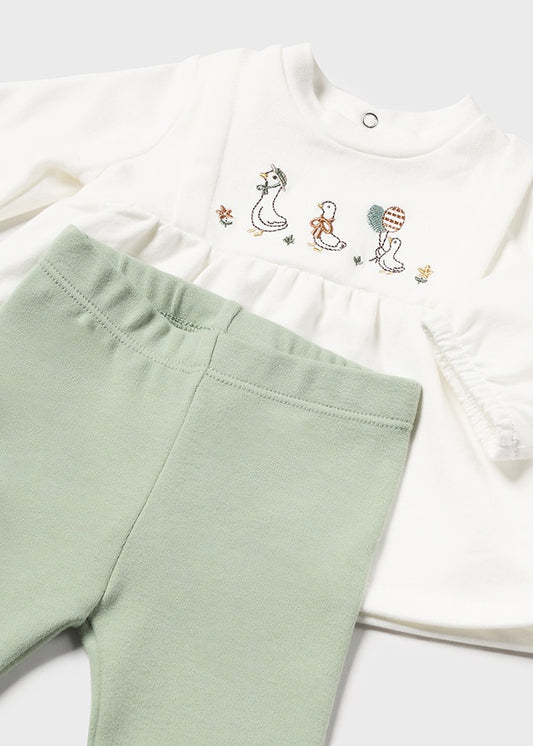 Mayoral - White Ducks Outfit Set