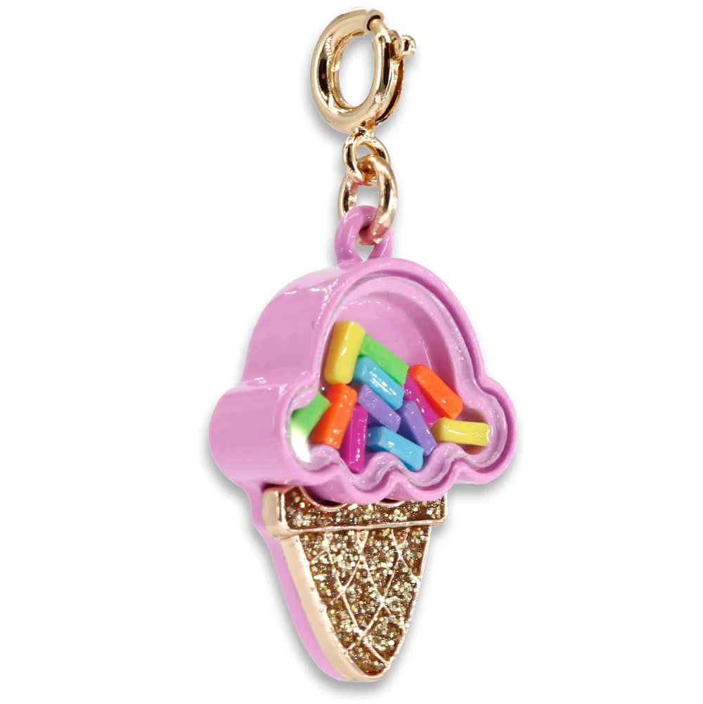 High IntenCity - Charm It! Gold Ice Cream Cone Shaker Charm