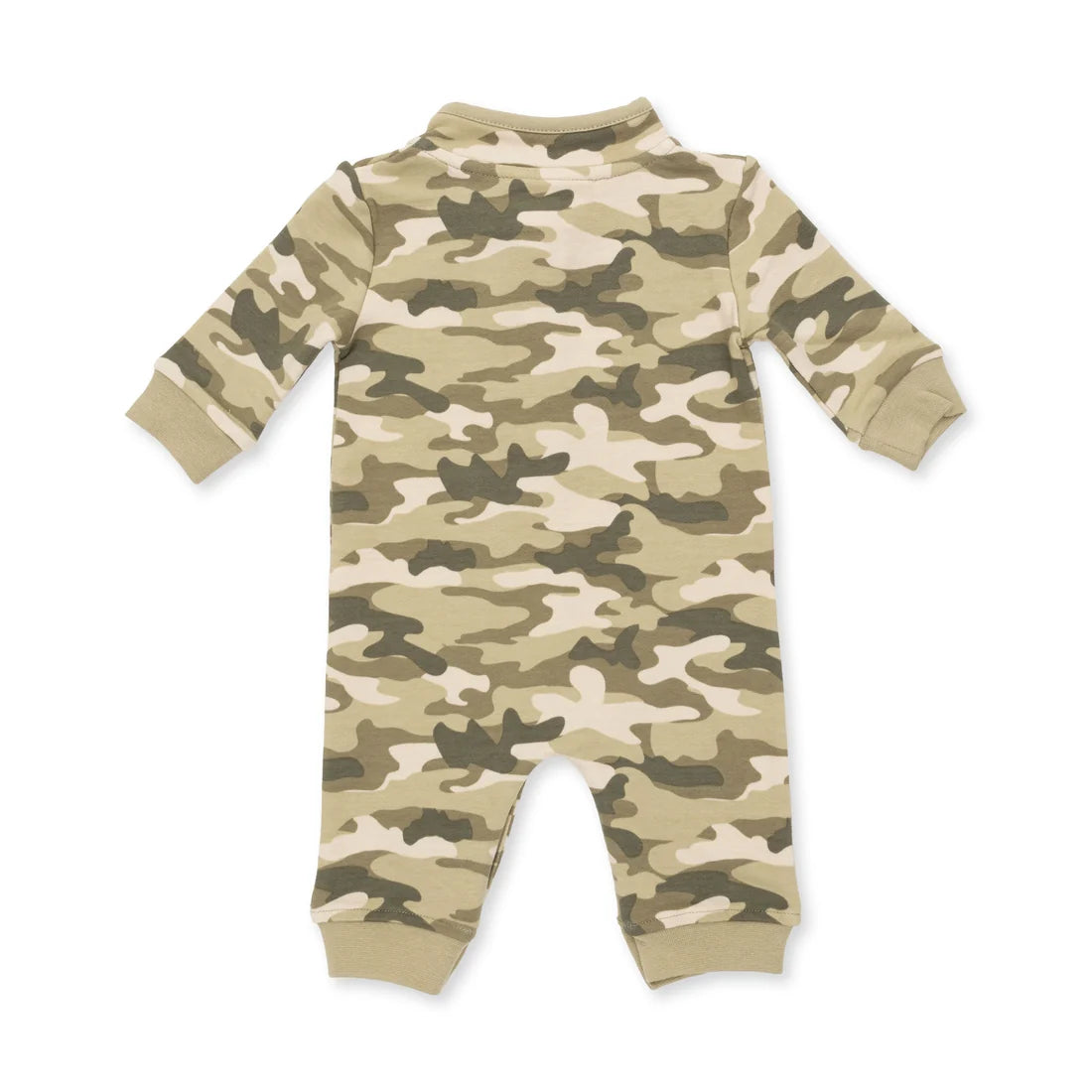 Angel Dear - Camo French Terry Zip Neck Romper