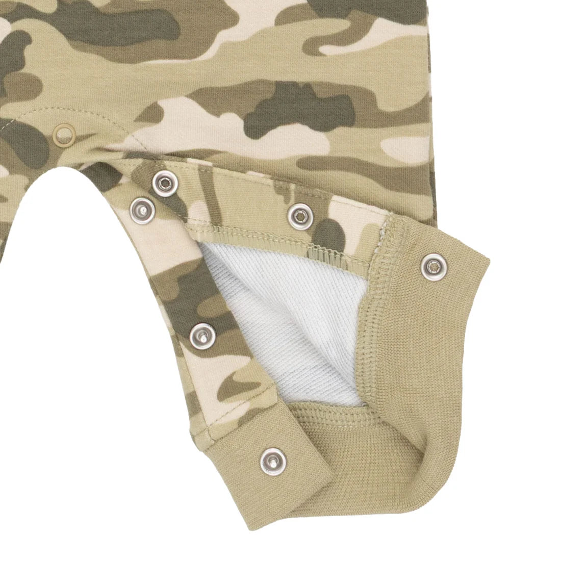Angel Dear - Camo French Terry Zip Neck Romper