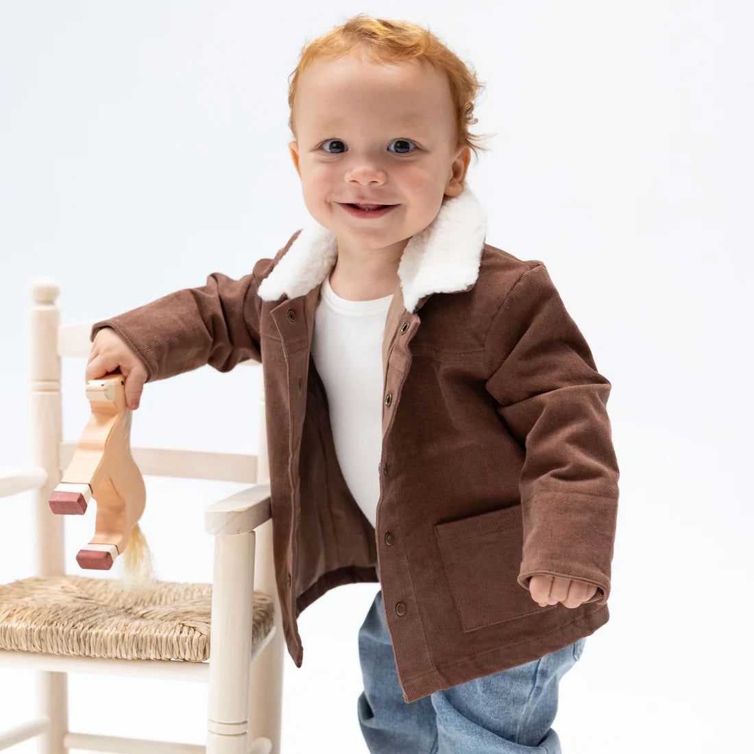 Angel Dear - Solid Beaver Fur Corduroy Jacket