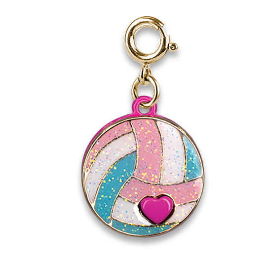 High IntenCity - Charm It! Gold Glitter Volleyball Charm