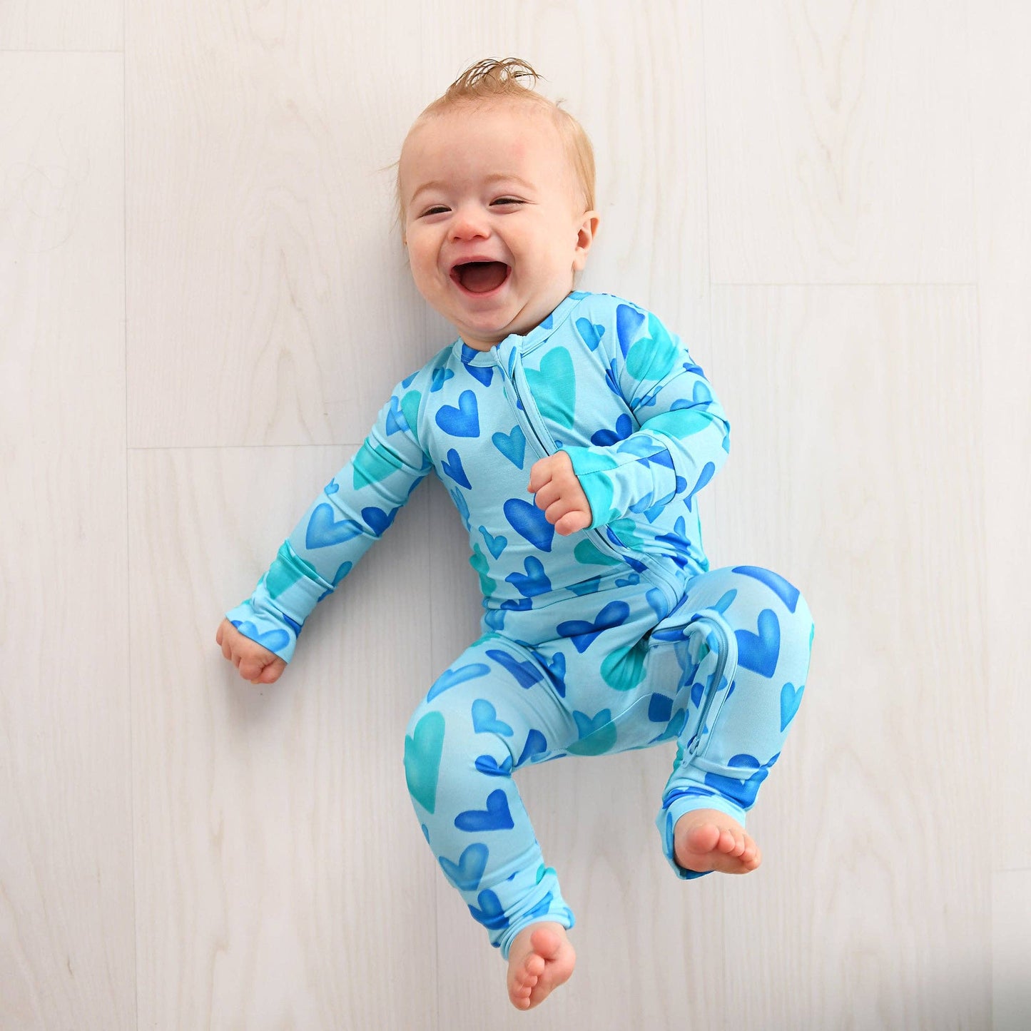 Gigi and Max - Cruz Zip Valentines Day Bamboo One Piece Two Way Zipper Baby