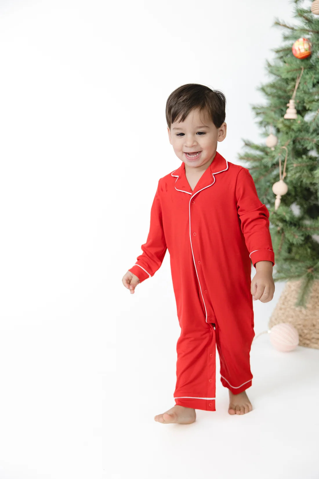 Angel Dear - Ribbon Red Long Sleeve Coat Style Romper