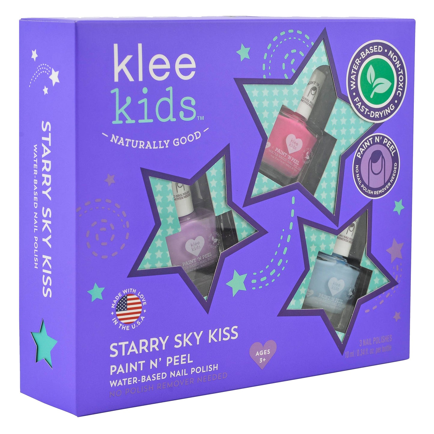 Klee Naturals - Starry Sky Kiss - Klee Kids Water-Based Nail Polish Set: Starry Sky Kiss