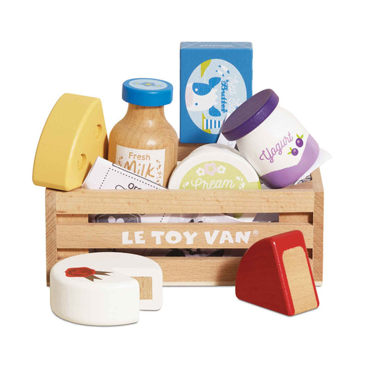 Le Toy Van, Inc. - Cheese & Dairy Wooden Market Crate