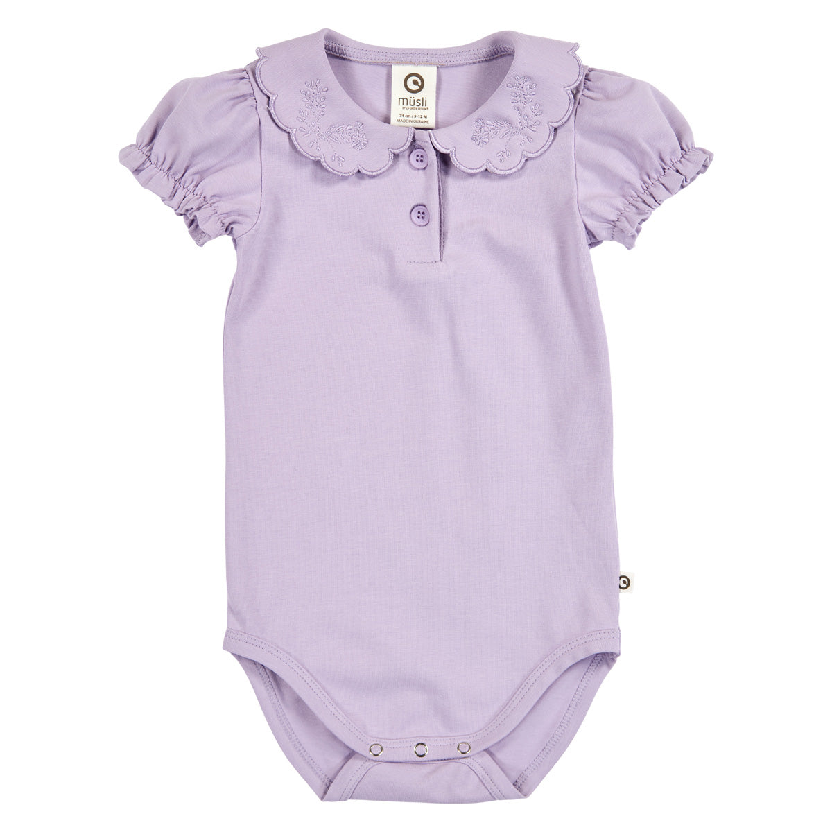 Musli by green cotton - Cozy Me Collar Puff Short Sleeve Bodysuit