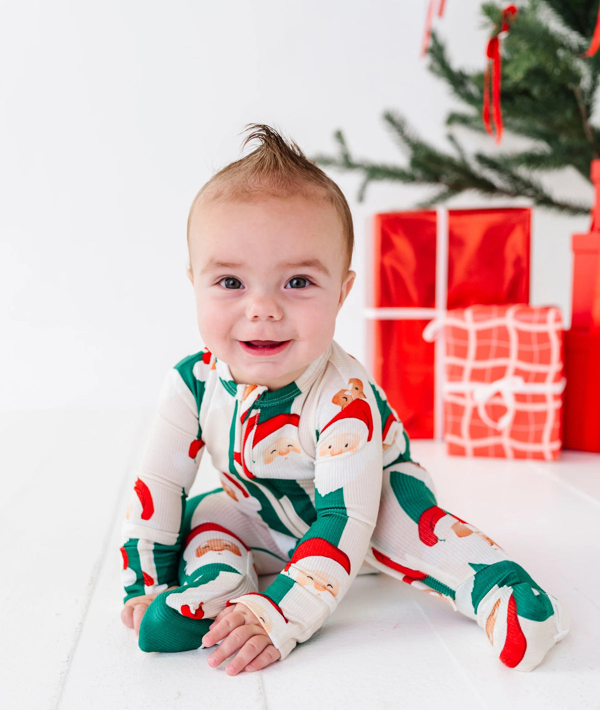 Birdie Bean - St. Nick Stripes Ribbed Convertible Romper