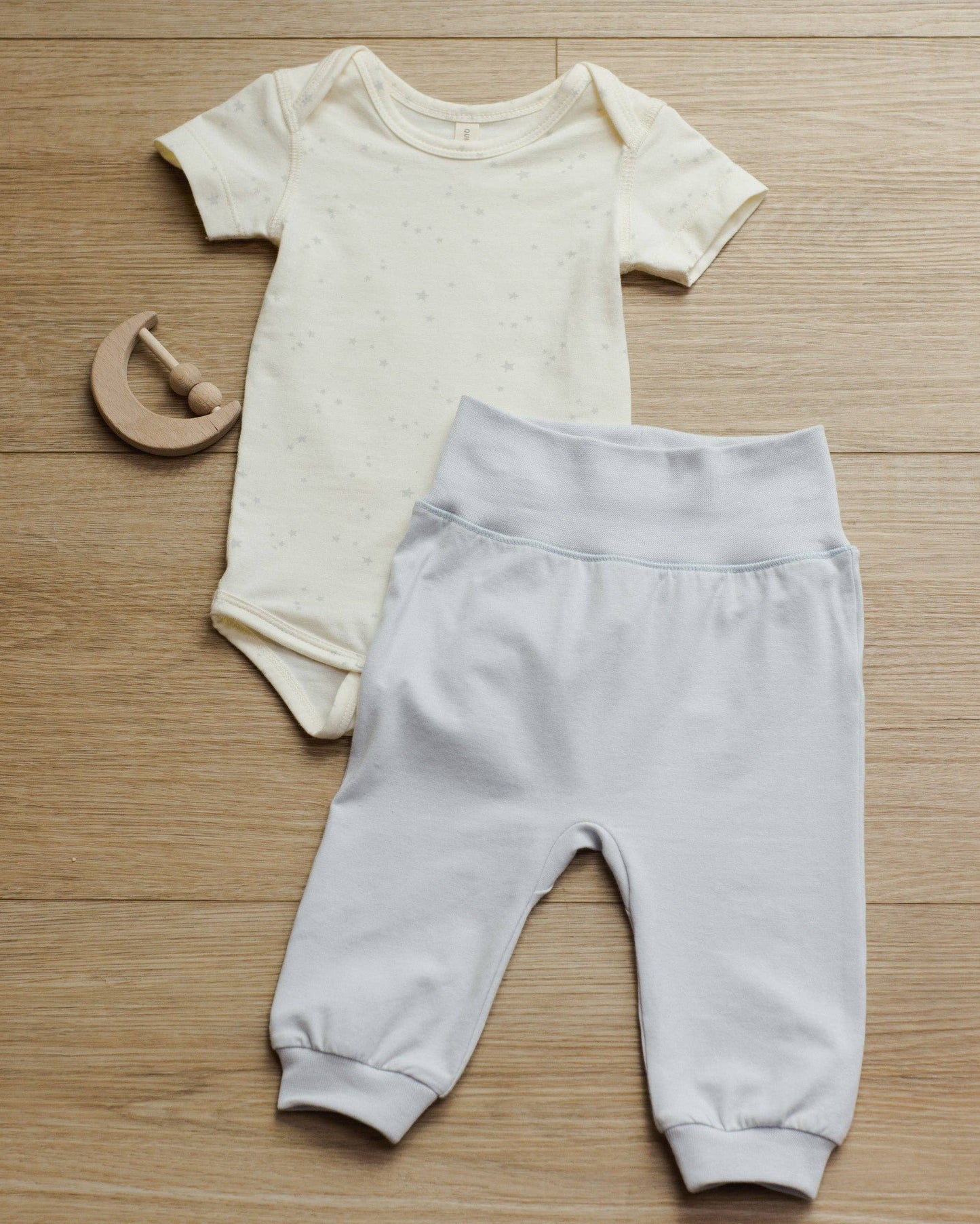 Quincy Mae - Organic Cotton Baby Pant || Fog
