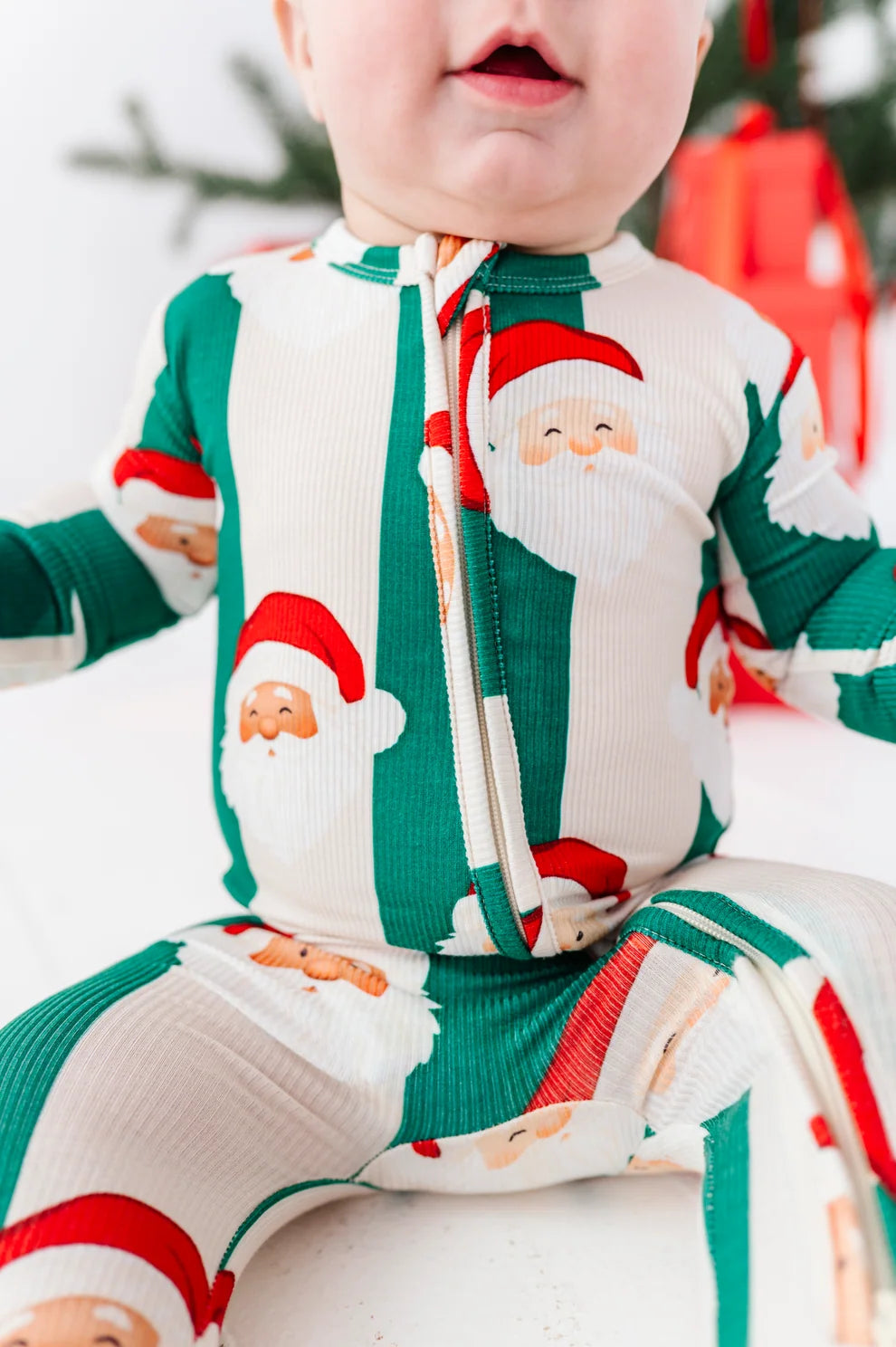 Birdie Bean - St. Nick Stripes Ribbed Convertible Romper