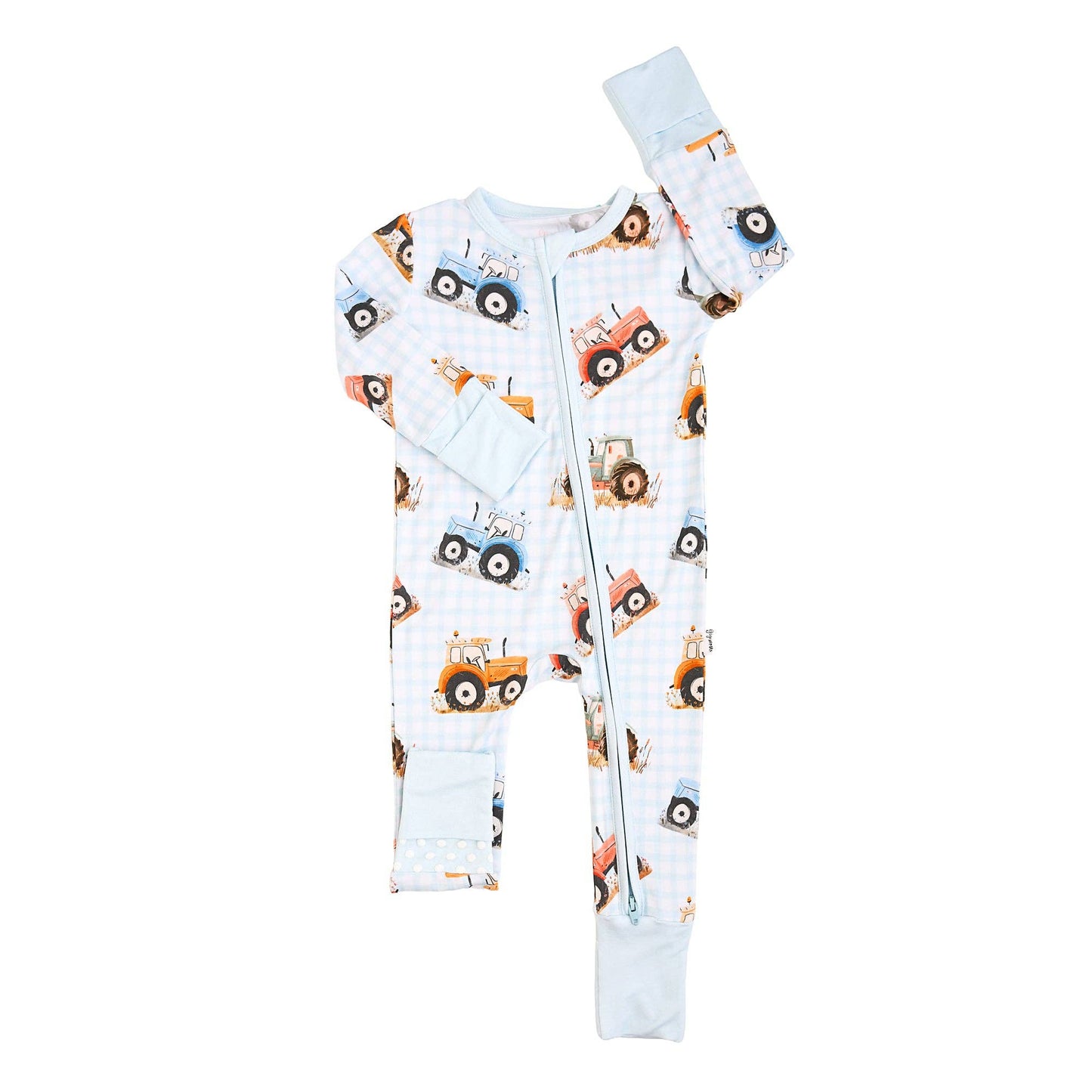 Gigi and Max - Luca ZIP One Piece Tractor Romper PJ