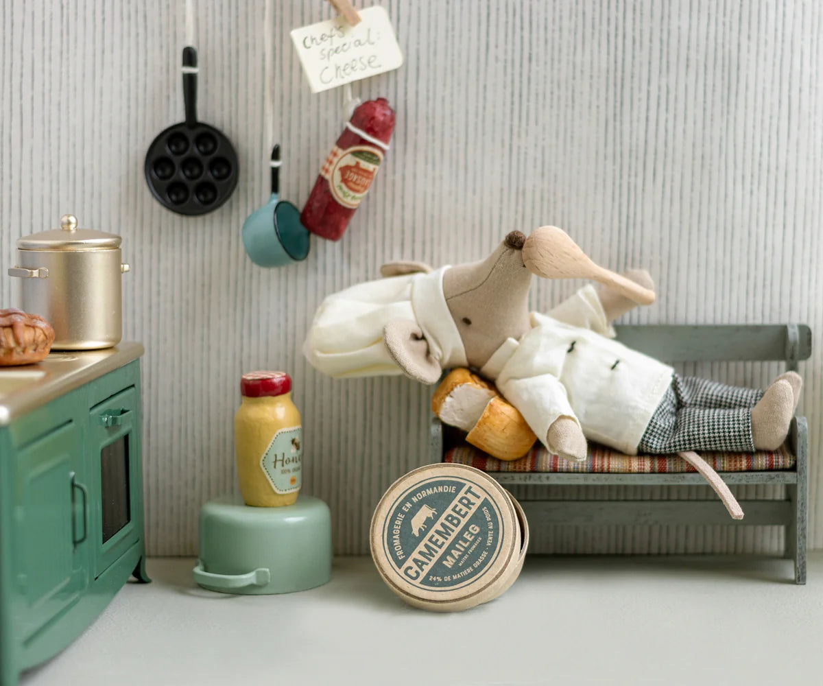 Maileg - Chef mouse w. soup pot and spoon, Big brother