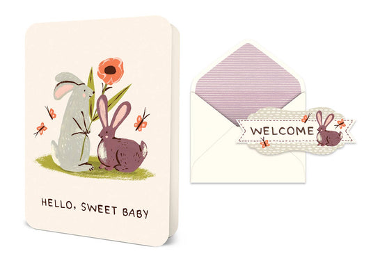Studio Oh! - Hello, Sweet Baby Bunnies Deluxe Greeting Card
