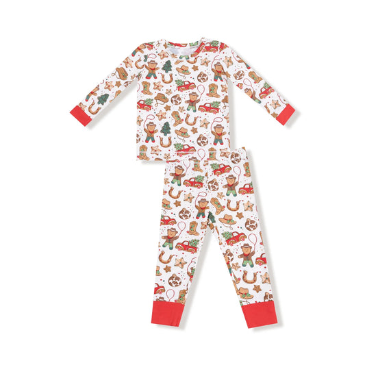 Angel Dear - Cowboy Christmas - L/S Loungewear Set